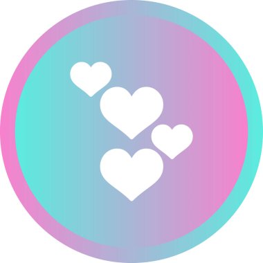 Love hearts web vektör illüstrasyonu