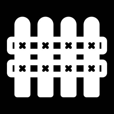 Çit. Web simgesi basit illüstrasyon