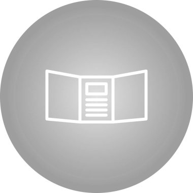 Triptych web simgesi, vektör illüstrasyonu 