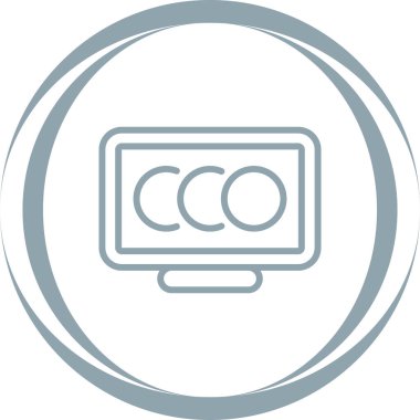 Masaüstü bilgisayar simgesi, vektör illüstrasyonu basit tasarım