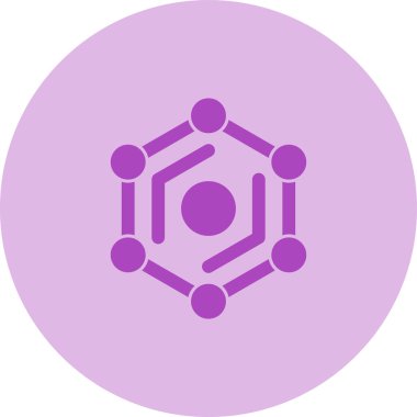 Basit bir altıgen simgesi, web basit illüstrasyonu