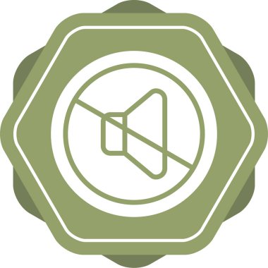 hoparlör simgesi, vektör illüstrasyonunu kapat