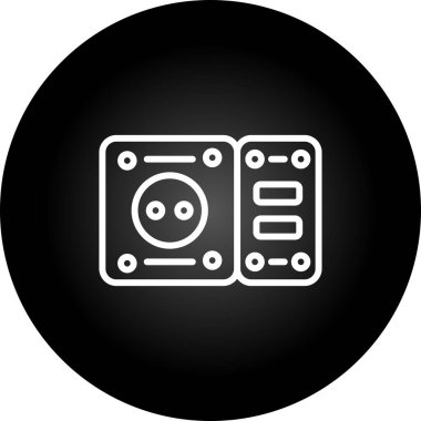 Soket simgesi tasarımı, vektör illüstrasyonu