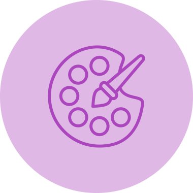 Sanatçı Paleti ve boya fırçası vektör çizimi