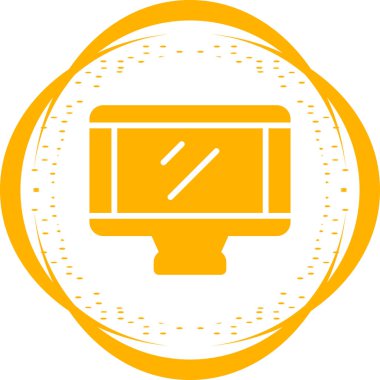 masaüstü monitörü web simgesi, vektör illüstrasyonu