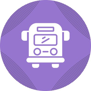 Otobüs. Web simgesi basit illüstrasyon