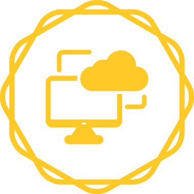 Bulut İzleme Ağı simgesi, vektör illüstrasyonu