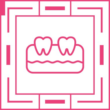 Diş simgesinin illüstrasyon vektörü  