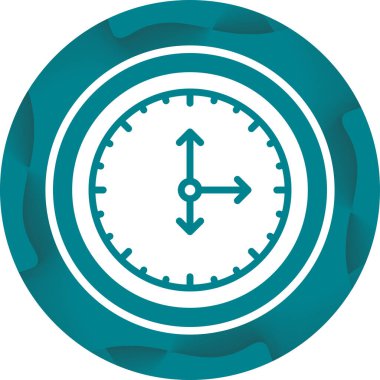 Saat web simgesi, basit vektör illüstrasyonu