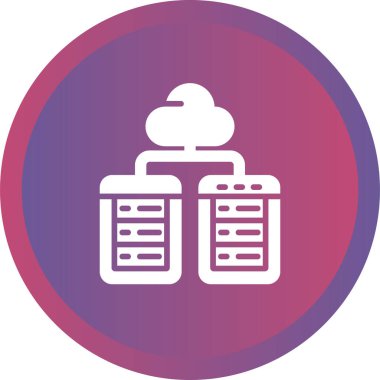 veri merkezi simgesi vektör illüstrasyonu