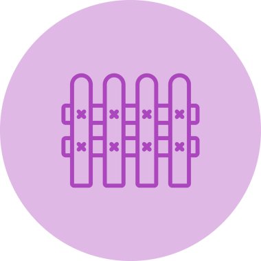 Çit. Web simgesi basit illüstrasyon