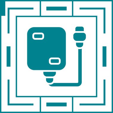 Sabit disk simgesi, vektör illüstrasyonu basit tasarım