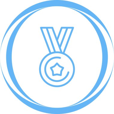 Madalya web simgesi, basit vektör illüstrasyonu