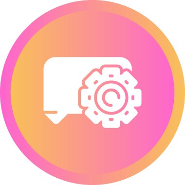 Sohbet balonu simgesi, vektör illüstrasyonu basit tasarım