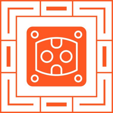 Soket simgesi tasarımı, vektör illüstrasyonu