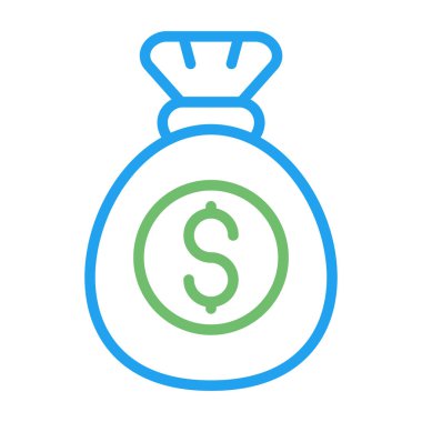 para çantası simgesi, vektör illüstrasyonu