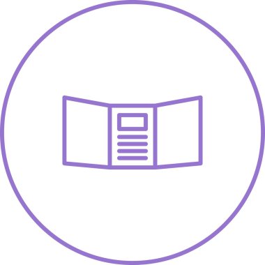 Triptych web simgesi, vektör illüstrasyonu 