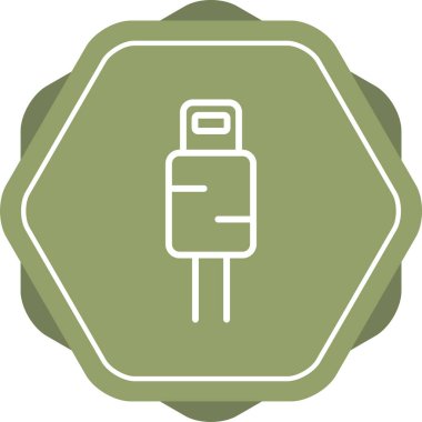 Kablo web simgesi, vektör çizim