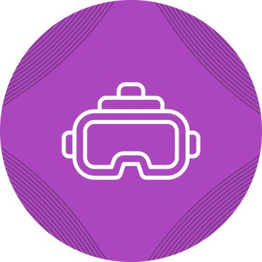 Sanal Gerçeklik Kulaklık simgesi. Basit resimleme  