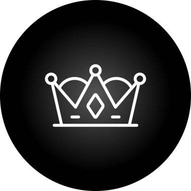 Taç web simge vektör çizim