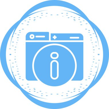 Bilgi Sembolü simgesi, vektör illüstrasyonu