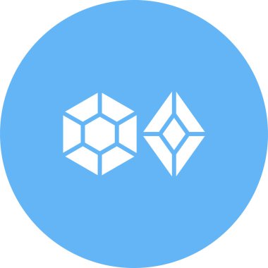 Mücevher simgesi, vektör illüstrasyonu basit tasarım