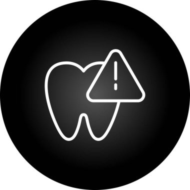 Diş acil durumu. Web simgesi basit illüstrasyon