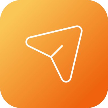 kağıt düzlem simgesi, vektör illüstrasyonu basit tasarım