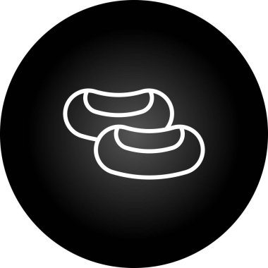 Böbrek Bitkisi Solid Tarzında Fasulye Simgesi