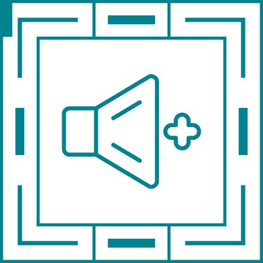 Sesi açsana. Web simgesi basit illüstrasyon