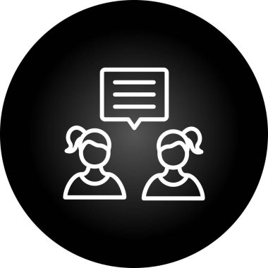 Tartışın. Web simgesi vektör illüstrasyonu