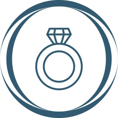 Elmas halka vektör simgesi