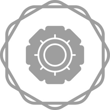 dişli ağ simgesi, basit vektör illüstrasyonu