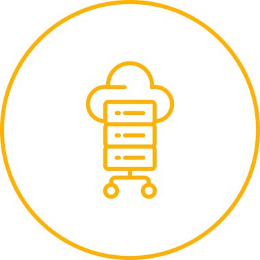 Bulut hesaplama simgesi vektör illüstrasyonu           