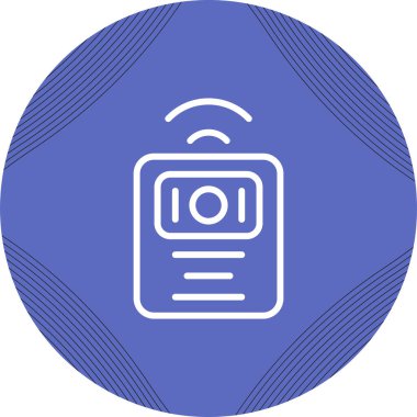 Video dahili iletişim izole edilmiş simgesi, düzenlenebilir felçli video kapı zili telefon vektör simgesi