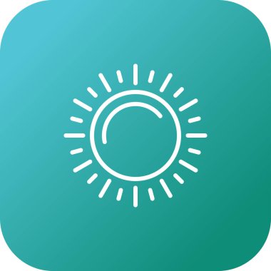 Güneş. Web simgesi basit illüstrasyon