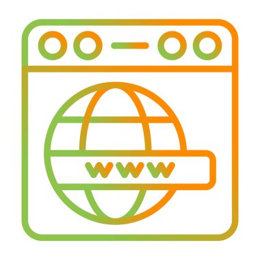 Web tarayıcı simgesi, vektör çizim     