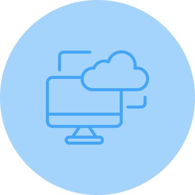 Bulut İzleme Ağı simgesi, vektör illüstrasyonu