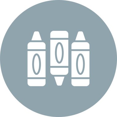 Pastel boya ikonu, vektör illüstrasyonu basit tasarım