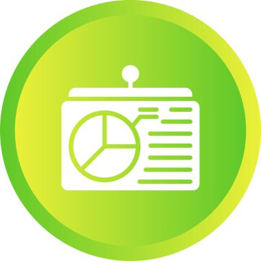 Sunum. Web simgesi basit illüstrasyon