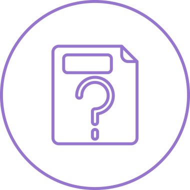 Bilinmeyen dosya simgesi, vektör illüstrasyonu basit tasarım