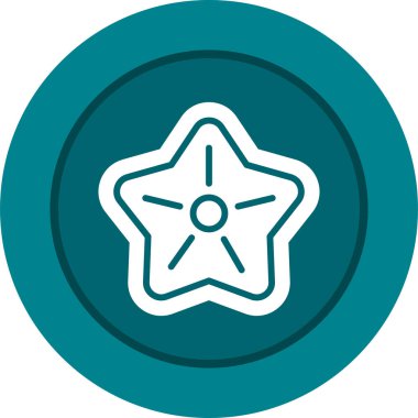 deniz yıldızı ikonu vektör çizimi