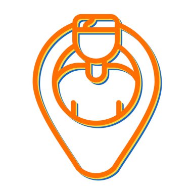 Kullanıcı Yolculuğu Vektör Ana Hattı Simge Tasarımı çizimi. Beyaz arkaplanda Müşteri Hizmetleri Sembolü 