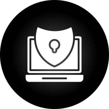 Antivirüs Yazılım Web simgesi vektör çizimi 