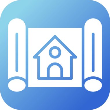 Ev Tasarımı simgesi, vektör illüstrasyonu