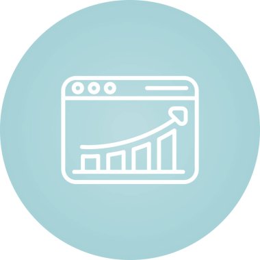 Web Analiz simgesinin vektör illüstrasyonu