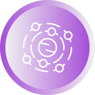 Güneş Sistemi simgesi vektör illüstrasyonu 