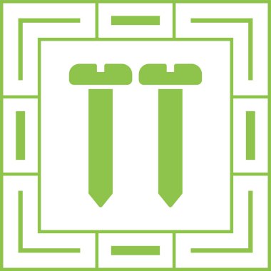 Çivi simgesinin vektör illüstrasyonu