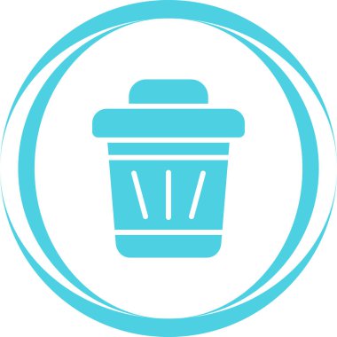 Çöp kutusu simgesi vektör illüstrasyonu