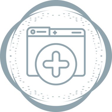 Yeni Pencere simgesi, vektör illüstrasyonu 